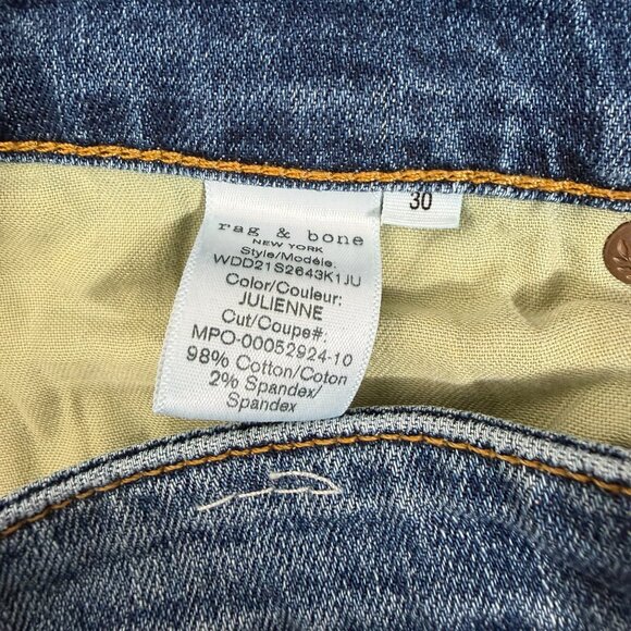 Rag & Bone Dre Low Rise Slim Boyfriend Jeans Size 30 - Picture 12 of 12